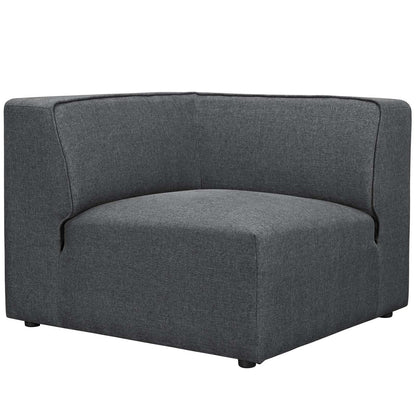 Mingle 5 Piece Upholstered Fabric Armless Sectional Sofa Set, Fabric, Grey Gray 13759