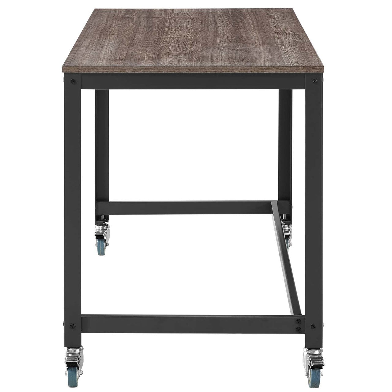 Vivify Computer Office Desk, Wood Metal Steel, Black 13787