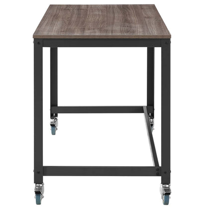 Vivify Computer Office Desk, Wood Metal Steel, Black 13787