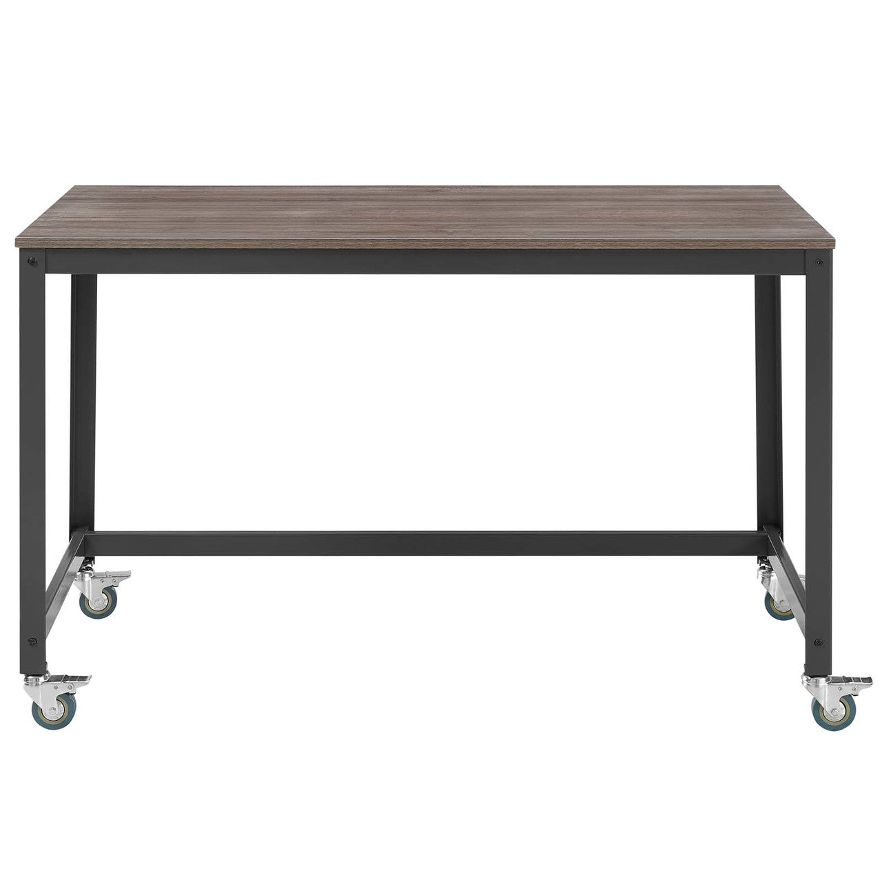 Vivify Computer Office Desk, Wood Metal Steel, Black 13787