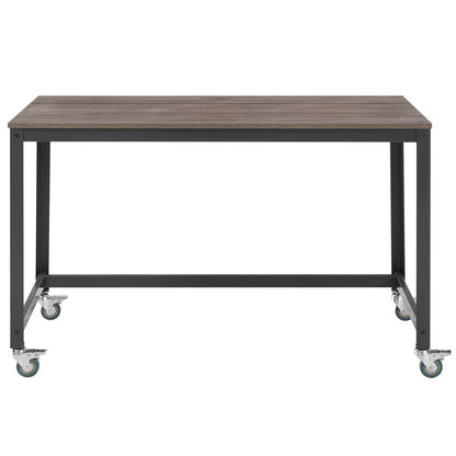 Vivify Computer Office Desk, Wood Metal Steel, Black 13787