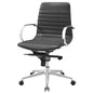 Groove Ribbed Back Office Chair, Fabric, Grey Gray 13797