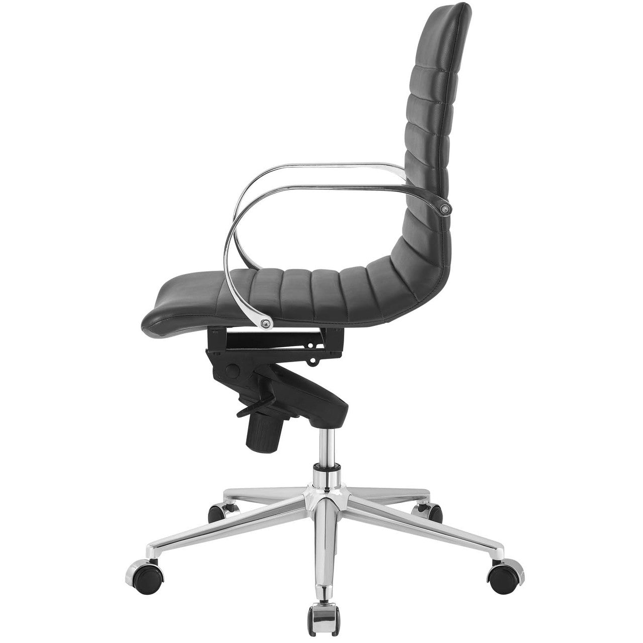 Groove Ribbed Back Office Chair, Fabric, Grey Gray 13797