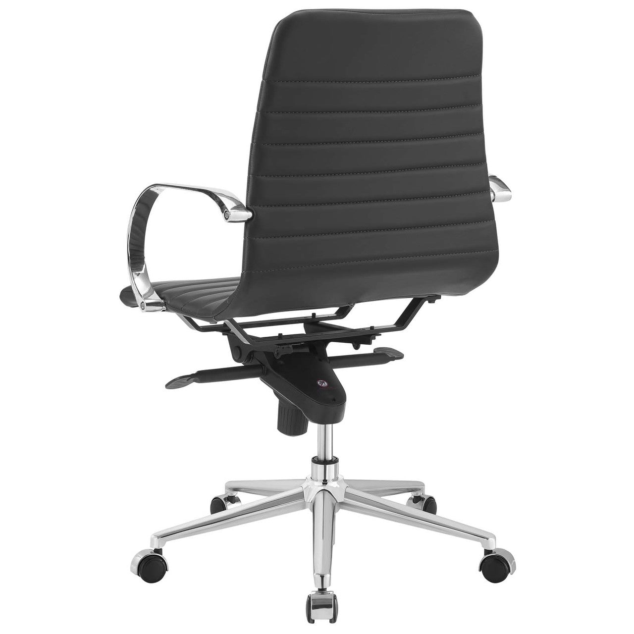 Groove Ribbed Back Office Chair, Fabric, Grey Gray 13797