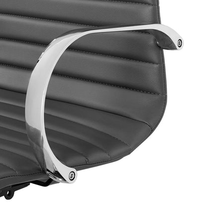 Groove Ribbed Back Office Chair, Fabric, Grey Gray 13797