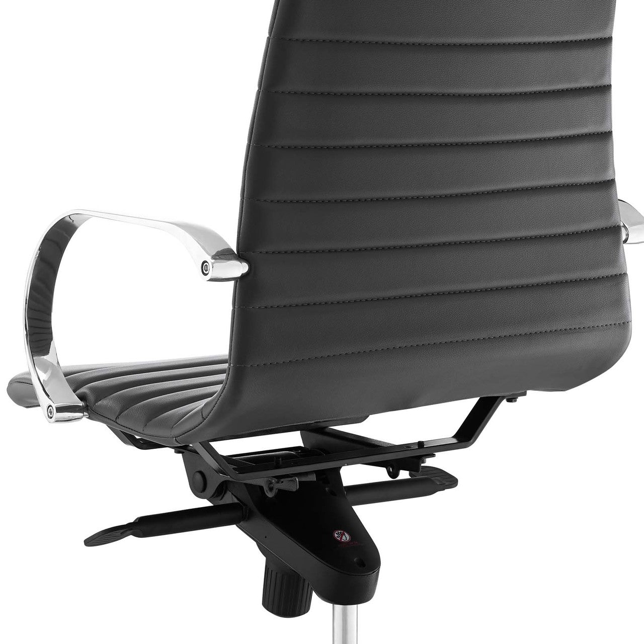 Groove Ribbed Back Office Chair, Fabric, Grey Gray 13797