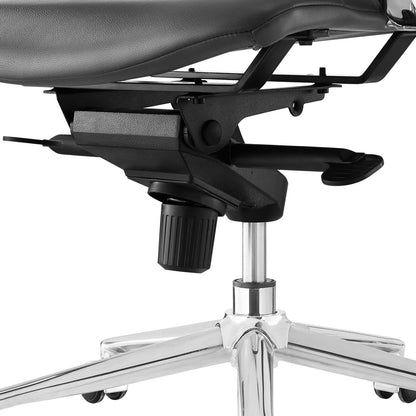 Groove Ribbed Back Office Chair, Fabric, Grey Gray 13797