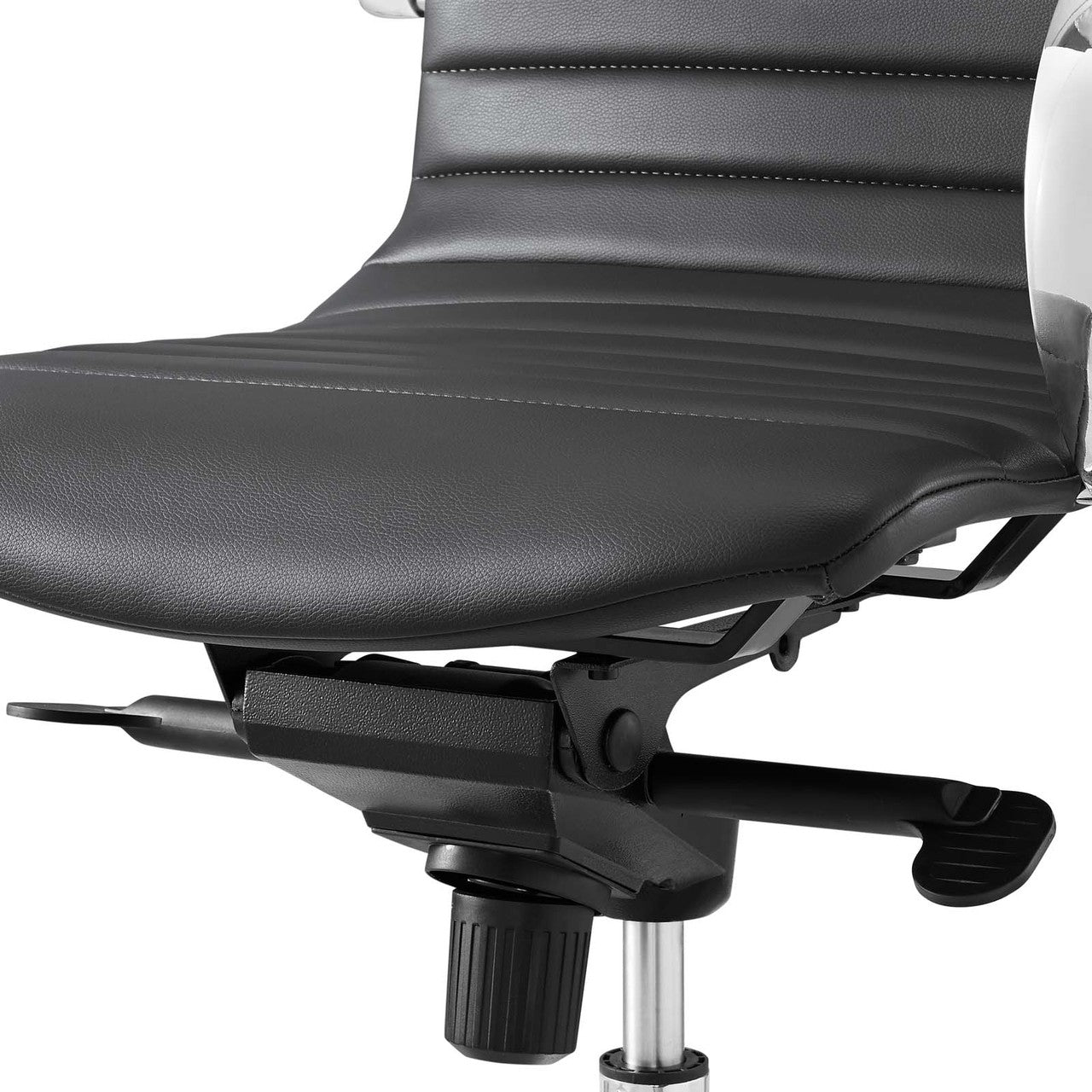 Groove Ribbed Back Office Chair, Fabric, Grey Gray 13797