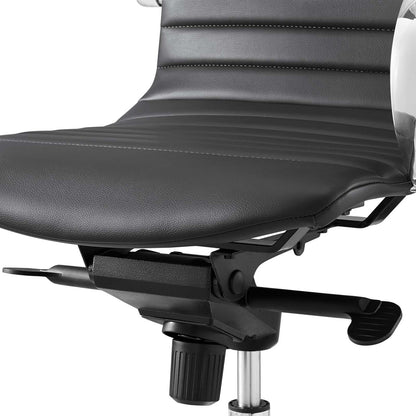 Groove Ribbed Back Office Chair, Fabric, Grey Gray 13797