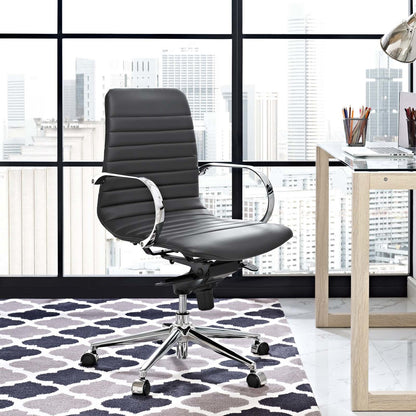 Groove Ribbed Back Office Chair, Fabric, Grey Gray 13797