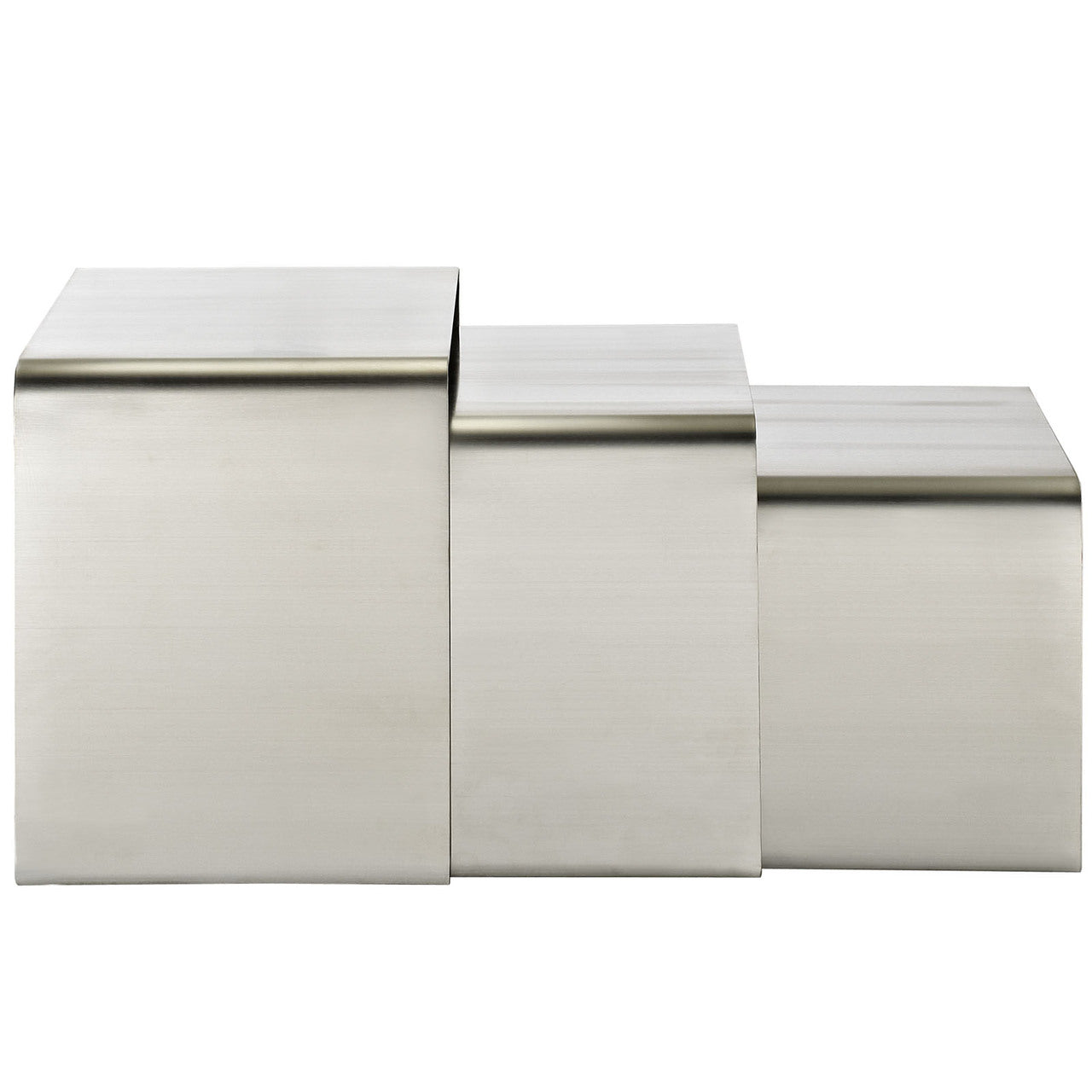 Rush Nesting Table in Silver