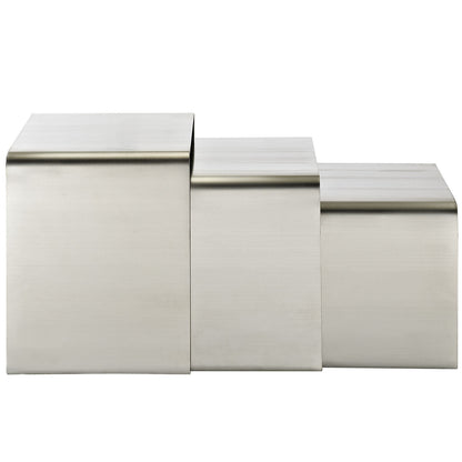 Rush Nesting Table in Silver