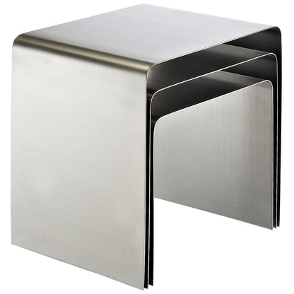 Rush Nesting Table in Silver