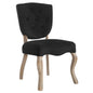 Array Vintage French Dining Side Chair, Velvet Fabric Metal Steel, Black 13835