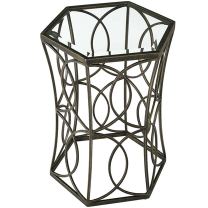 Circle 19.5" Side Table, Metal Steel,  Black 13840
