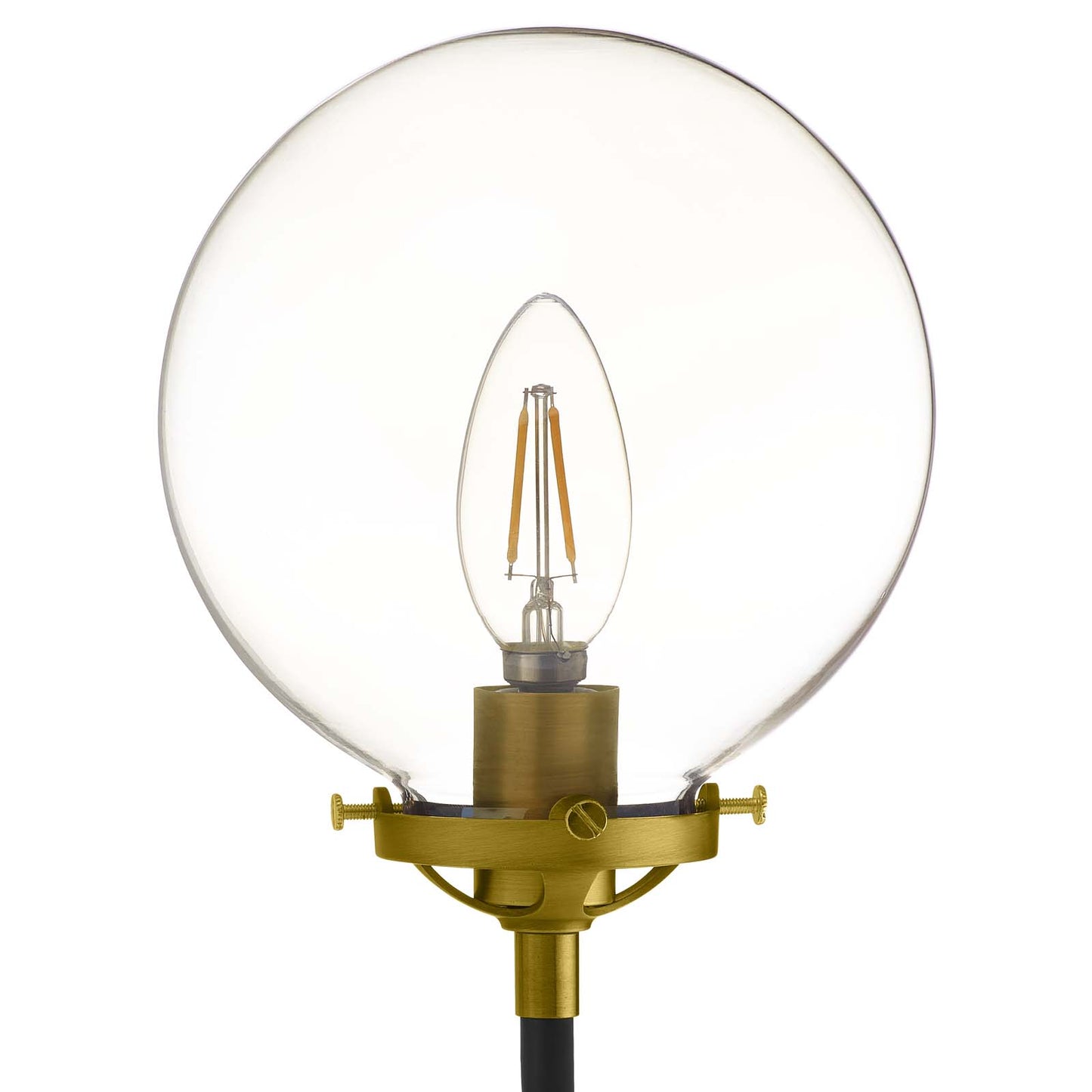 Reckon Amber Glass and Brass Wall Sconce Light, Glass Metal, Gold, 17803