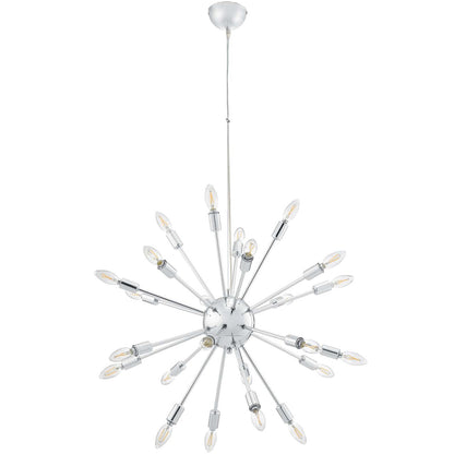 Gamut Metal Chandelier, Metal Steel Steel, Silver 13842