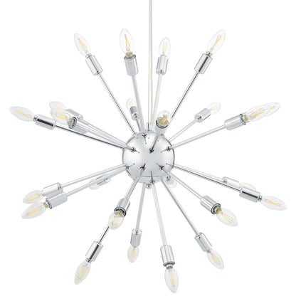 Gamut Metal Chandelier, Metal Steel Steel, Silver 13842