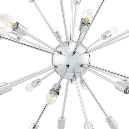 Gamut Metal Chandelier, Metal Steel Steel, Silver 13842