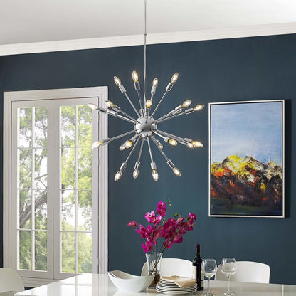 Gamut Metal Chandelier, Metal Steel Steel, Silver 13842