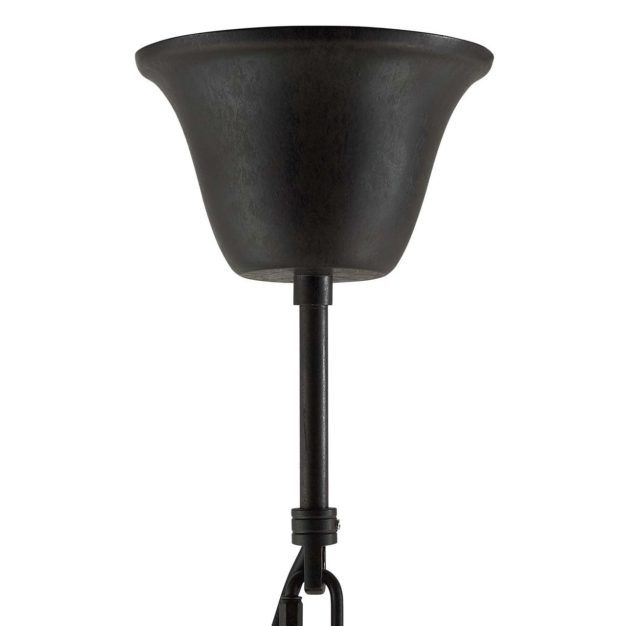 Reflect Glass and Metal Pendant Chandelier, Metal Steel Glass, Black 13843