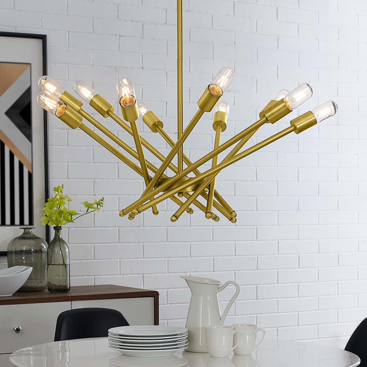 Cherish Brass Metal Pendant Light, Brass Metal Steel, Gold 13845