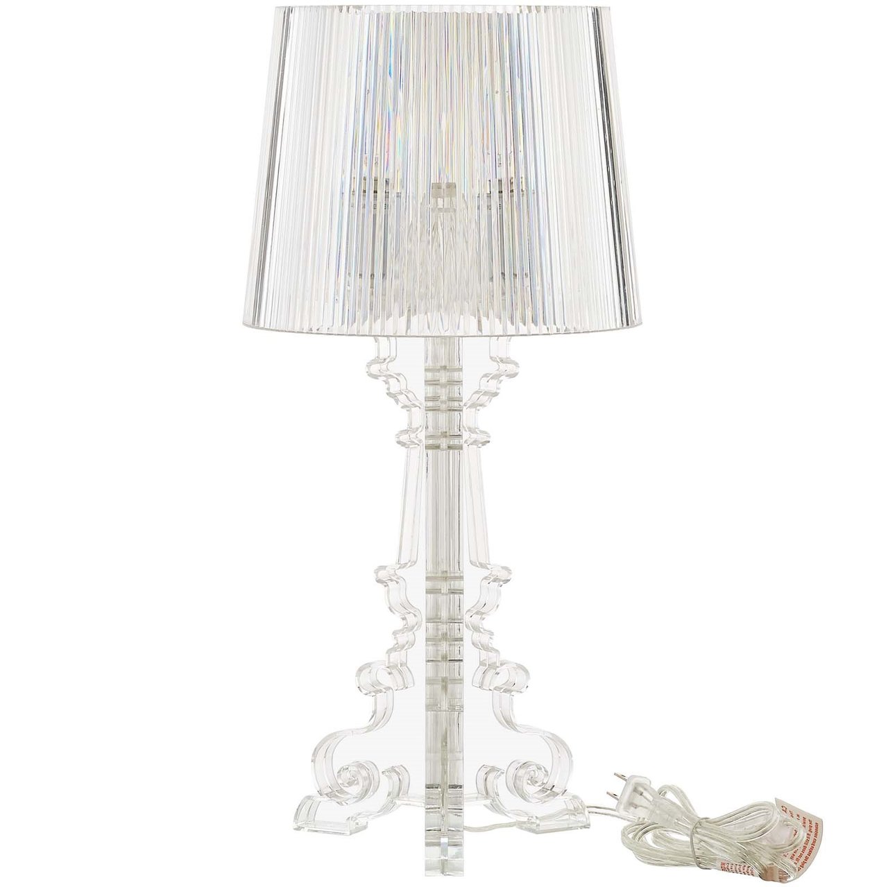 French Petite Acrylic Acrylic Table Lamp, Plastic, Clear 13846