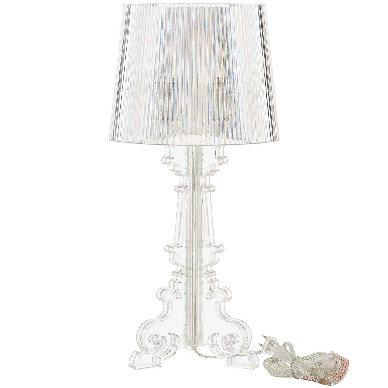 French Petite Acrylic Acrylic Table Lamp, Plastic, Clear 13846