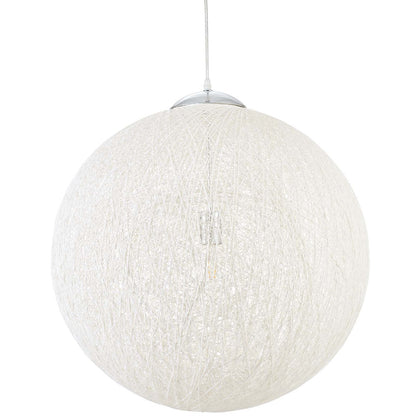 Spool 24" Pendant Light Chandelier, Rope, White 13848