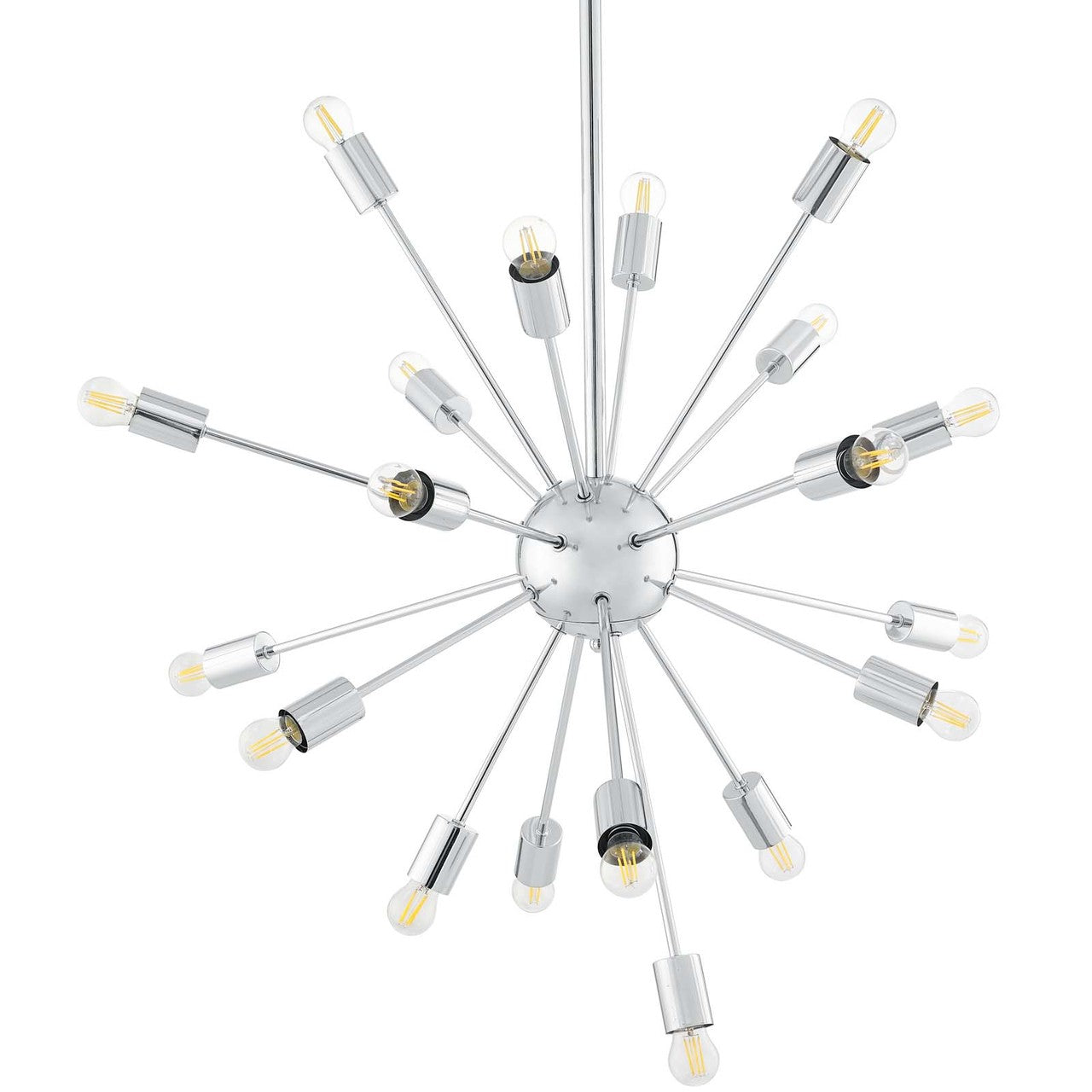 Volley Pendant Chandelier, Metal Steel, Silver 13849