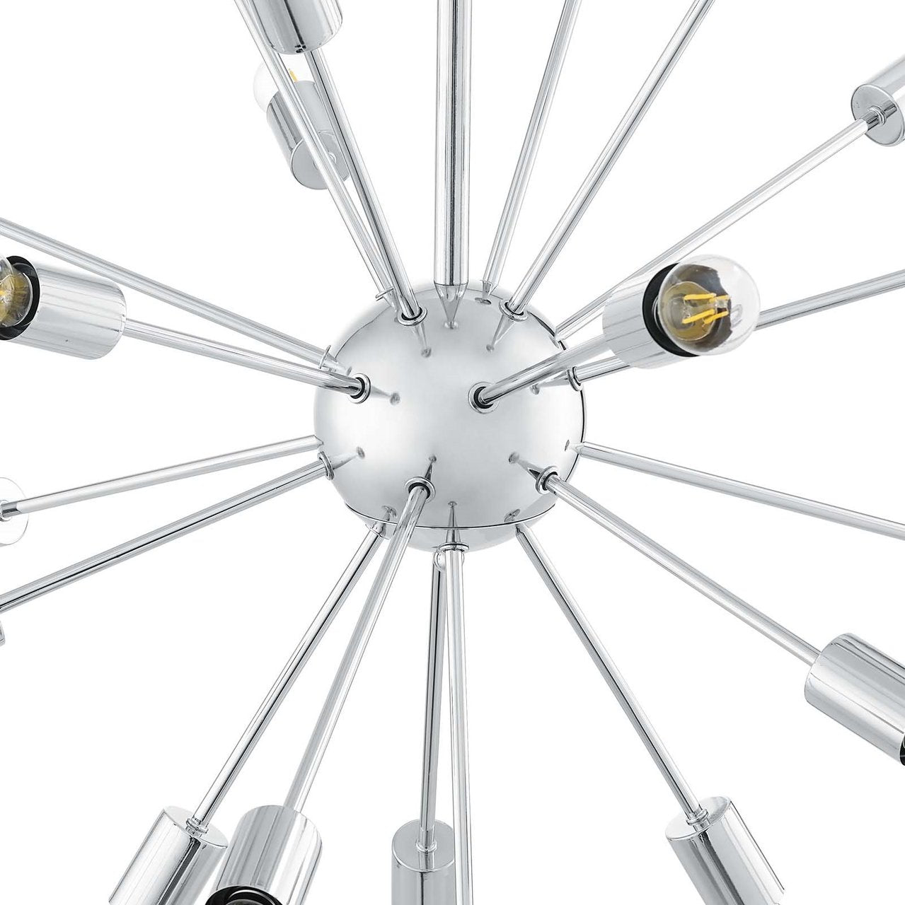 Volley Pendant Chandelier, Metal Steel, Silver 13849