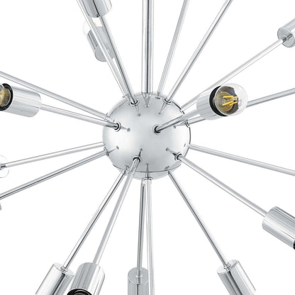 Volley Pendant Chandelier, Metal Steel, Silver 13849