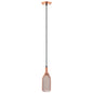 Glimmer Bottle-Shaped Rose Gold Pendant Light, Metal Steel, Gold Rose 15280