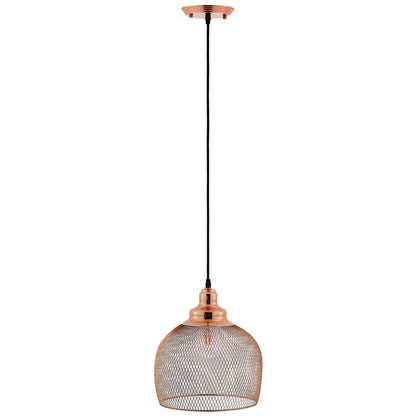 Glimmer Half-Sphere Rose Gold Pendant Light, Metal Steel, Gold Rose 15281