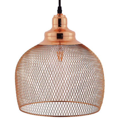 Glimmer Half-Sphere Rose Gold Pendant Light, Metal Steel, Gold Rose 15281