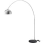 Sunflower Round Marble Base Floor Lamp, Metal Steel Marble, Black 13853