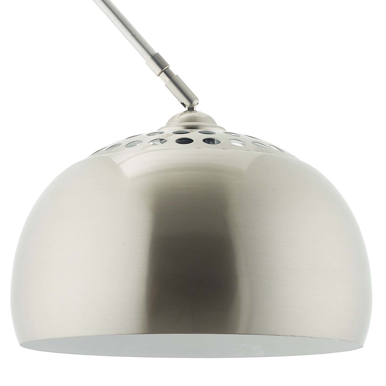 Sunflower Round Marble Base Floor Lamp, Metal Steel Marble, White 13854