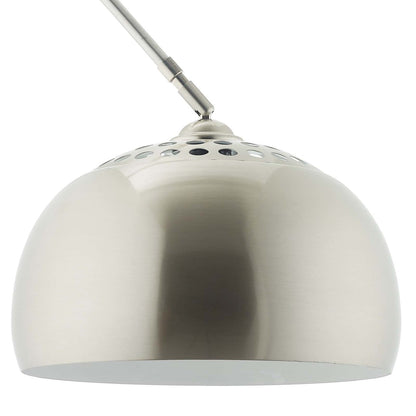 Sunflower Round Marble Base Floor Lamp, Metal Steel Marble, White 13854
