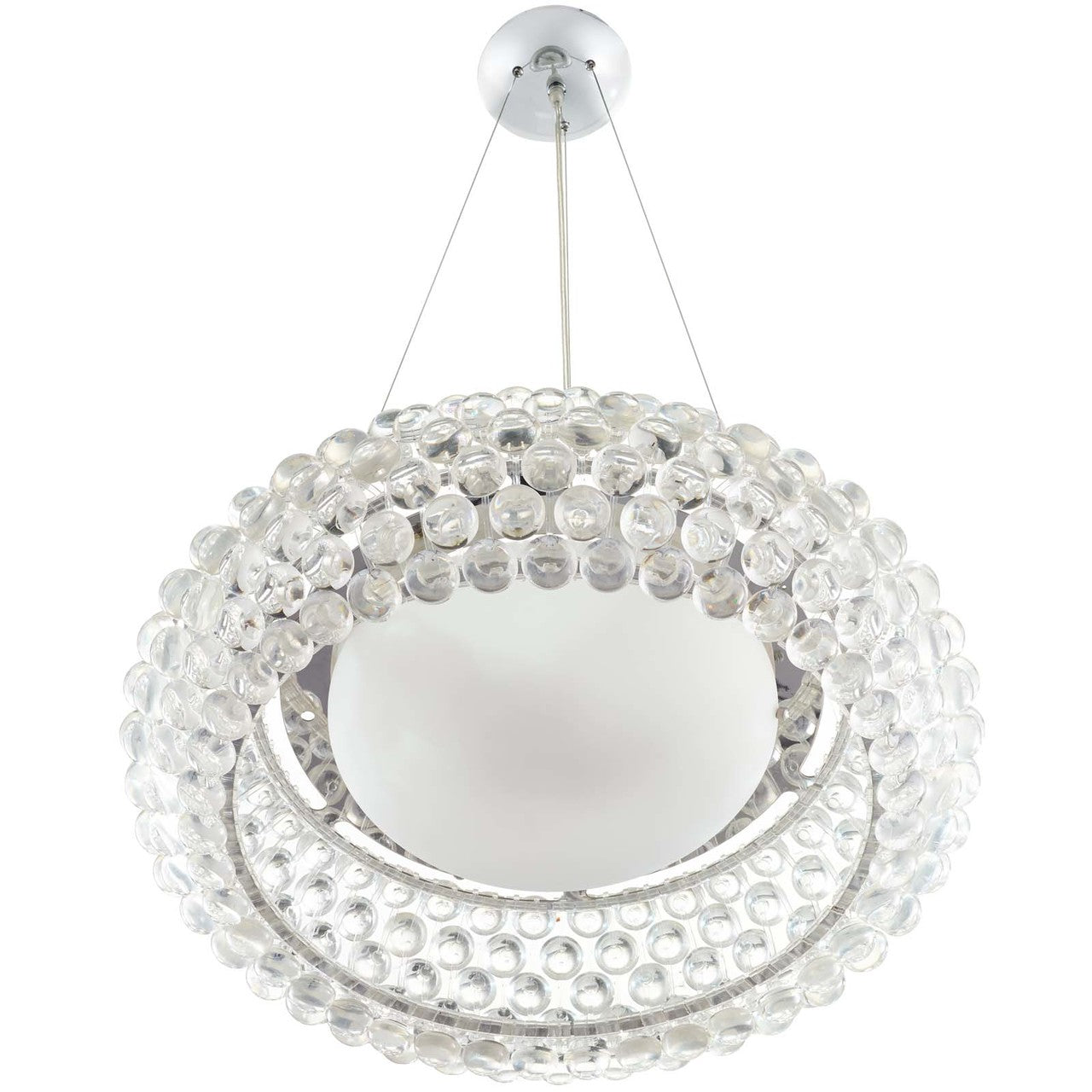 Halo 25 Pendant Chandelier, Plastic, Clear 13858