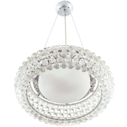 Halo 25 Pendant Chandelier, Plastic, Clear 13858