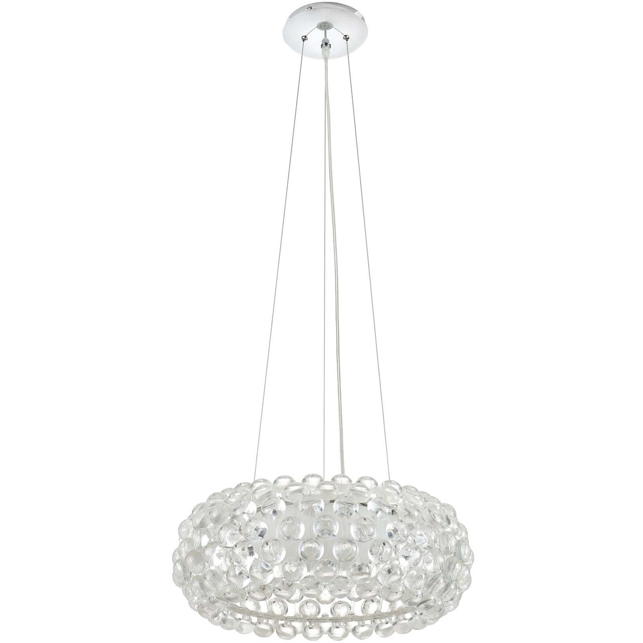 Halo 20 Pendant Chandelier, Plastic, Clear 13859