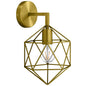 Adept Brass Wall Sconce Light Fixture, Brass Metal Steel, Gold 13861