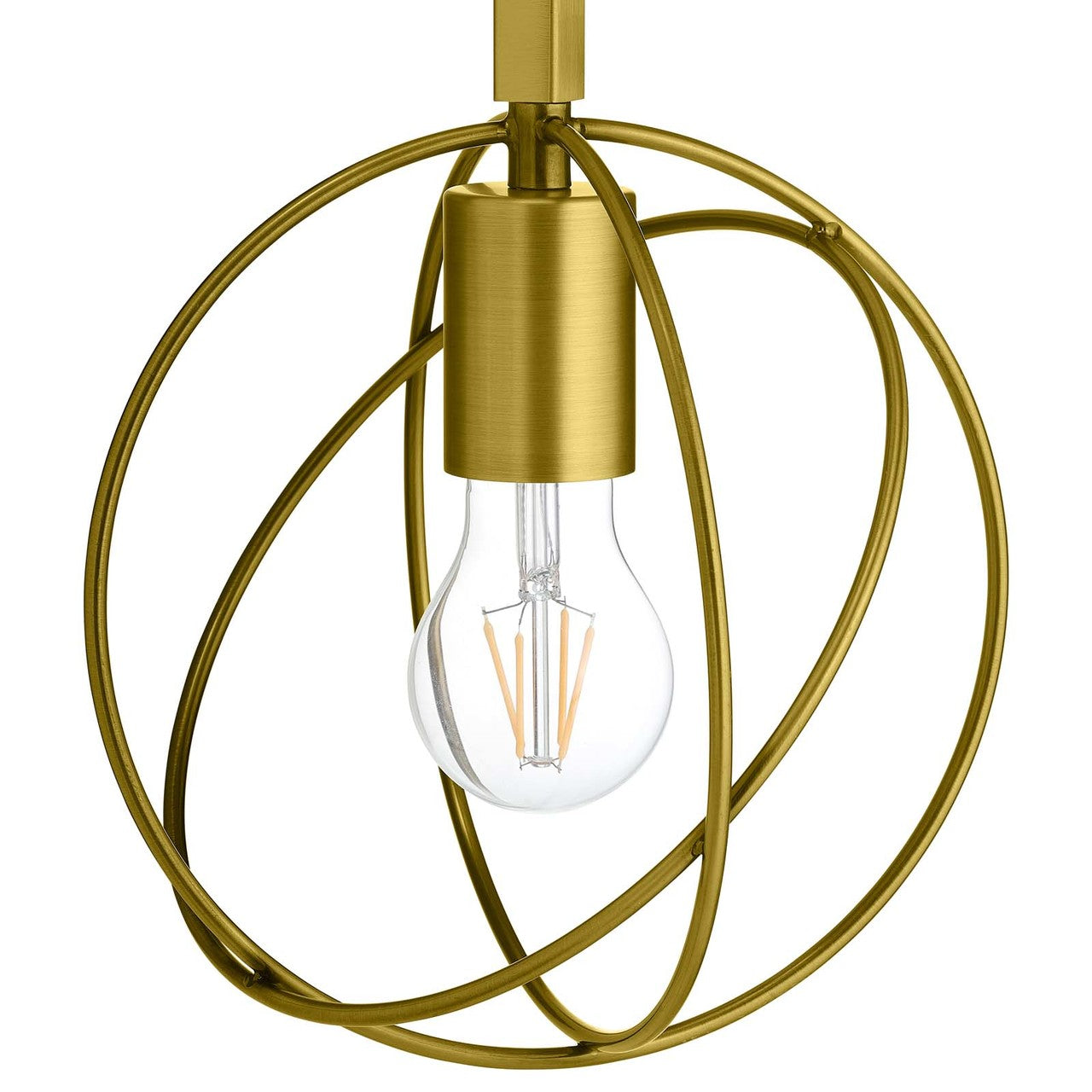 Perimeter Brass Wall Sconce Light Fixture, Brass Metal Steel Steel, Gold 13862