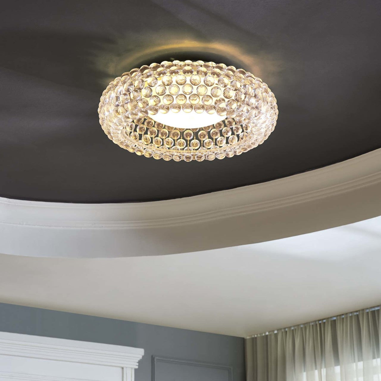 Halo 25" Acrylic Ceiling Fixture, Plastic, Clear 13863