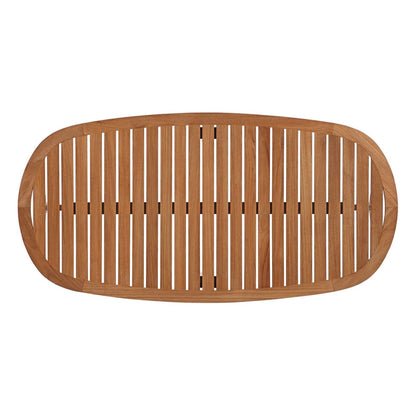 Saratoga Outdoor Patio Premium Grade A Teak Wood Oval Coffee Table, Wood, Natural 15286