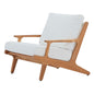 Saratoga Outdoor Patio Teak Armchair, Wood, White Natural 13880