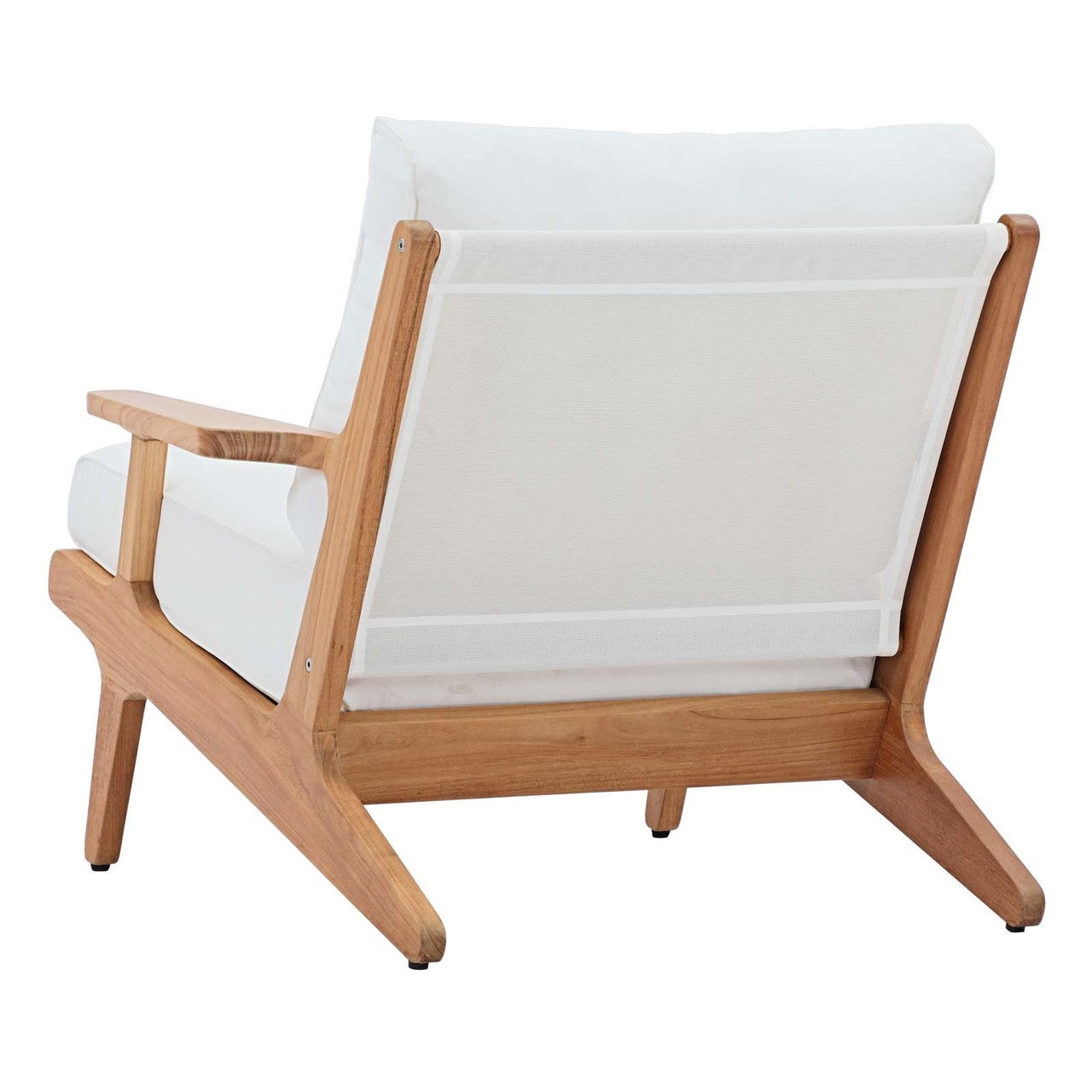 Saratoga Outdoor Patio Teak Armchair, Wood, White Natural 13880