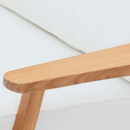 Saratoga Outdoor Patio Teak Armchair, Wood, White Natural 13880