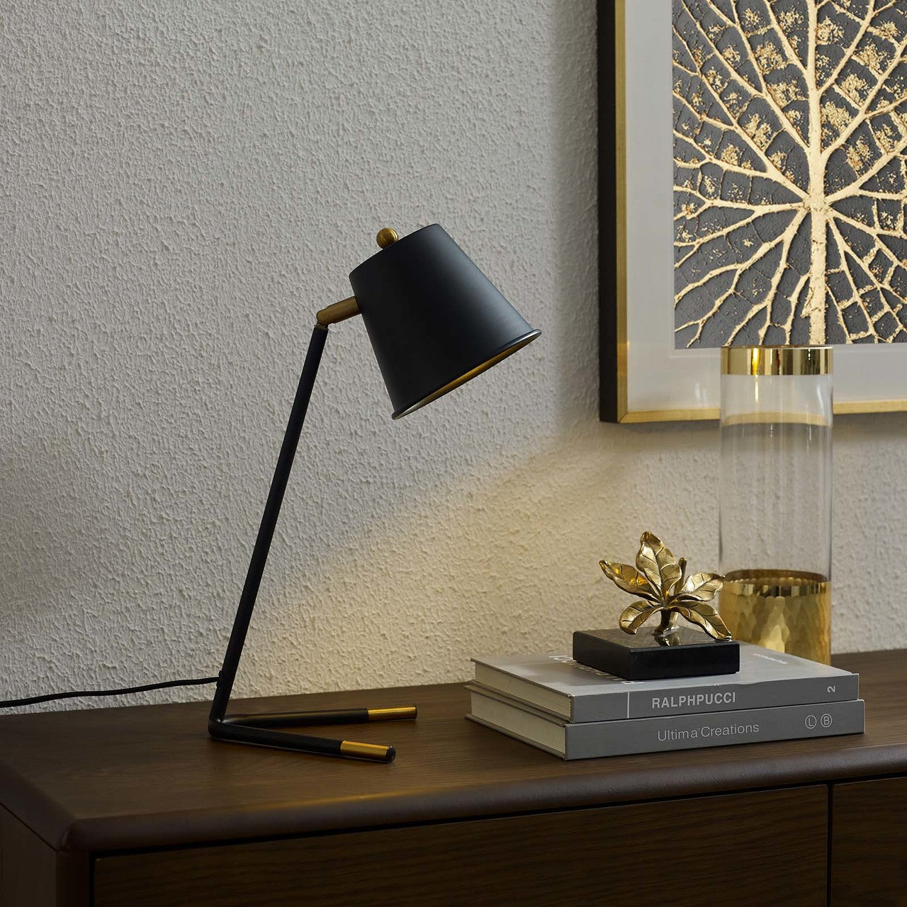 Determine Table Lamp, Metal Steel, Black 15680