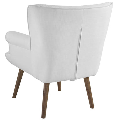 Cloud Upholstered Armchair, Fabric, White 13887